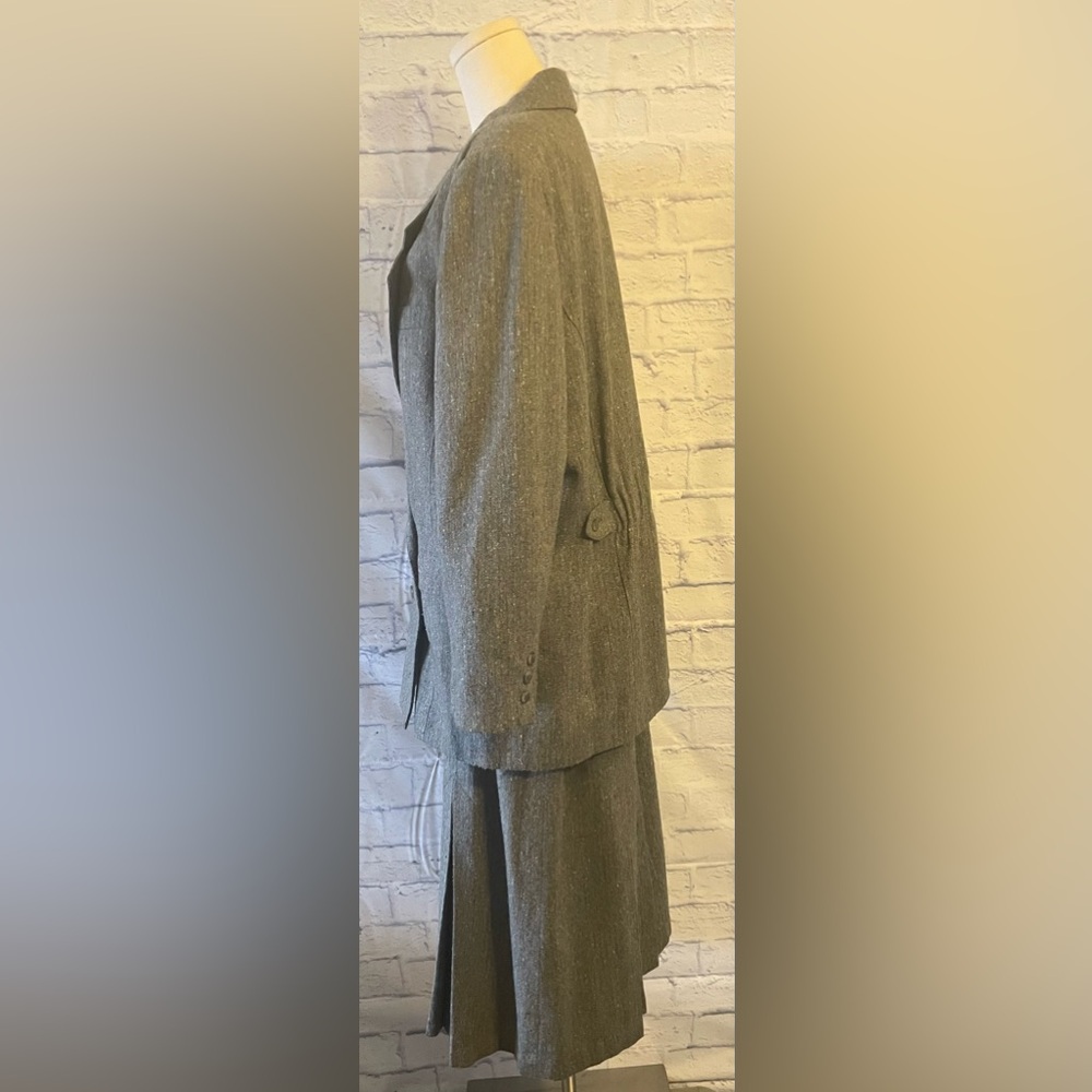 TOGETHER Women’s 2 PC Suit Gray Speckled Wool Blend Tweed  Size 14 - Picture 11 of 16